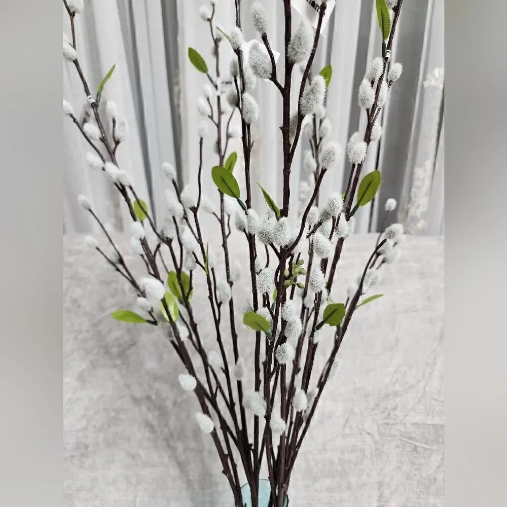 Spring Table Vase Decor - Artificial Willow Branches, Vase Included